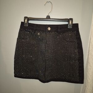 Forever 21 Rhinestone Denim Skirt
